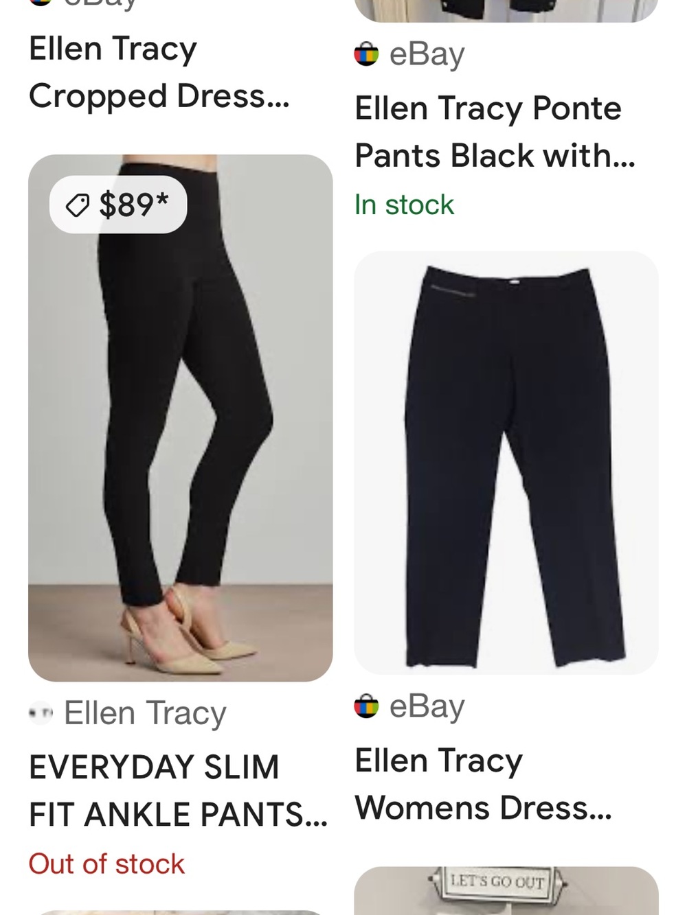 Ellen Tracy Black Ankle Pants with Gold Zip Accent - Picture 8 of 8